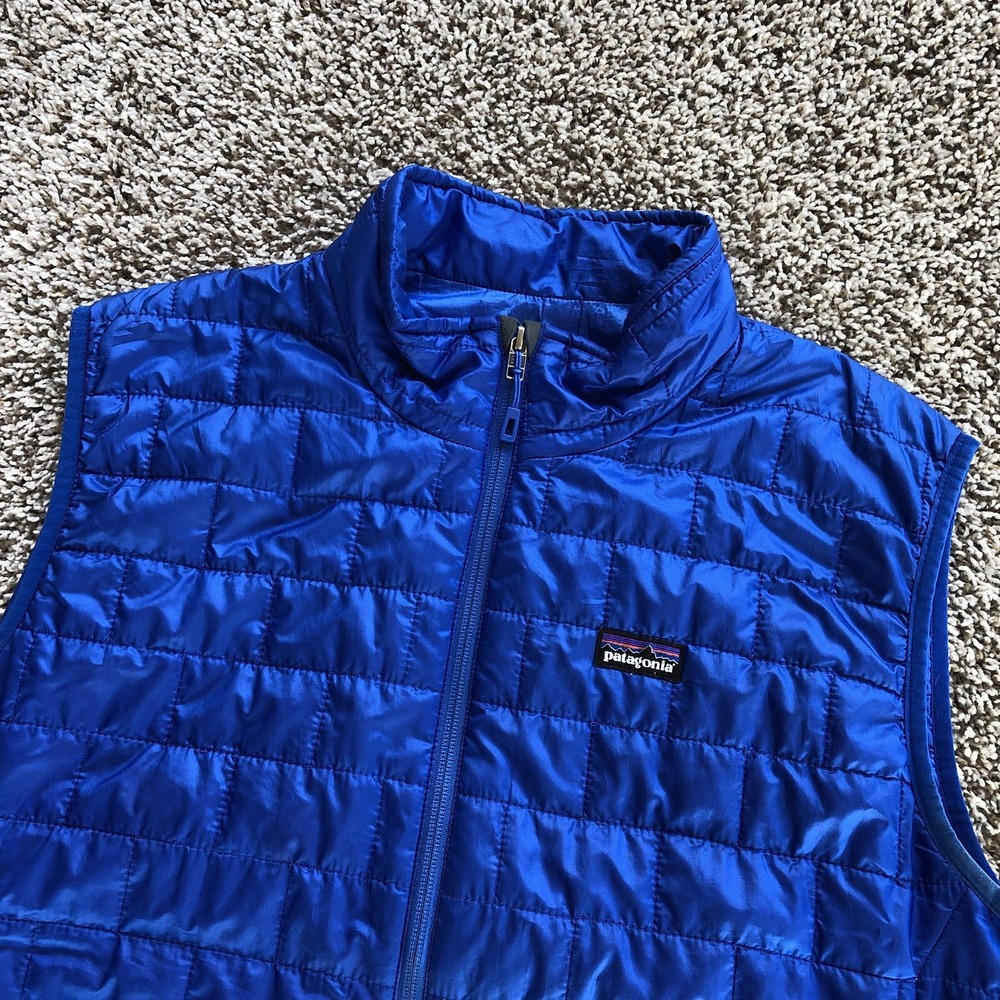 Patagonia Nano Puff Vest Mens L Blue Quilted Puffer Packable Hiking 84241 *2013* - Picture 2 of 8